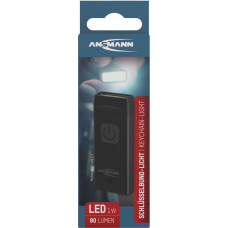 Ansmann Keychain light KL80R, Keychain flashlight, Black, Aluminium, Buttons, IPX3, COB LED