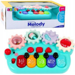 Leantoys Pianinko Interaktywne Dla Dzieci Koła Zębate Niebieskie