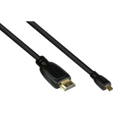 Alcasa 4532-020 kabel HDMI 2 m HDMI Typu A (Standard) HDMI Typu D (Micro) Czarny