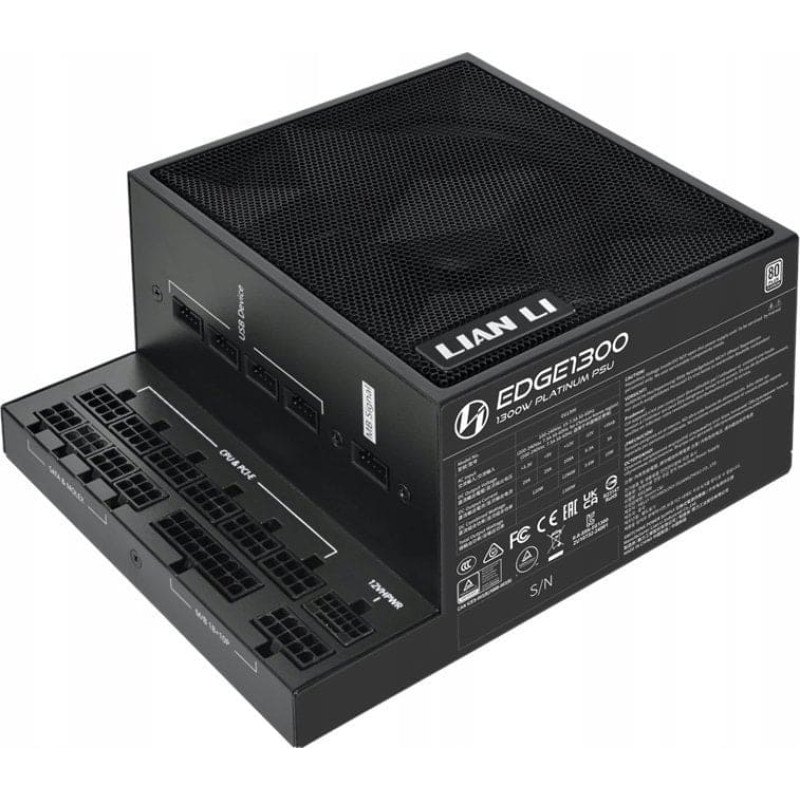 Lian Li Zasilacz serwerowy Lian Li Lian Li EDGE EG1300 80 PLUS Platinum Netzteil, PCIe 5.1, ATX 3.1 - 1300 Watt, schwarz