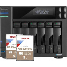Asustor Serwer plików Asustor LOCKERSTOR 6 AS6706T 6-bay, Intel Celeron N5105 Czterordzeniowy 2.0GHz, 8GB RAM DDR4. 4x M.2 PCIe (NVMe), 2x 2.5 GbE. 2x USB 3.2. HDMI 2.0b, 1x PCIe + 2x 8TB HDWG480UZSVA