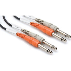 Hosa Technology 2 x 6.35mm TS/2 x 6.35mm TS audio cable 2 m Black