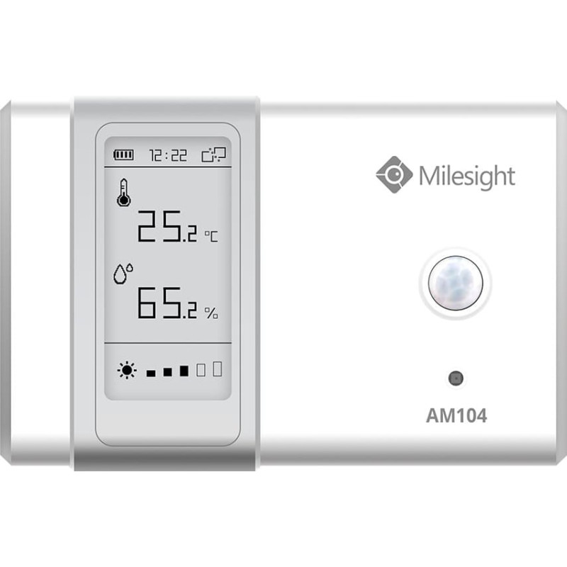 Milesight Indoor Ambience Monitoring Sensor LoRaWAN Temp. Humidity Light PIR E-Ink Display