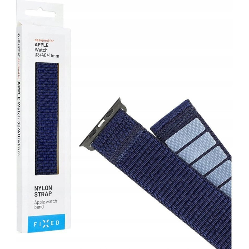 Fixed | Sporty Strap for Apple Watch 38/40/41mm | 160-210 | Dark blue | Nylon