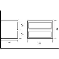 Domoletti BATHROOM CABINET DOMOLETTI SA 70DL-2