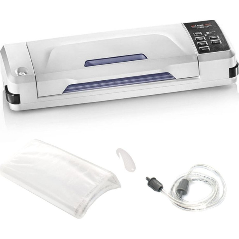 Magic Vac MAGIC VAC Champion Vacuum Sealer, Automatic, 130 W, Incuded bag roll 30x300 cm and 5 pre-cut bags 20x30 cm, White