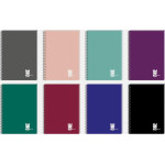 Interdruk Kołozeszyt A5/100K kratka UV One Color (5szt)