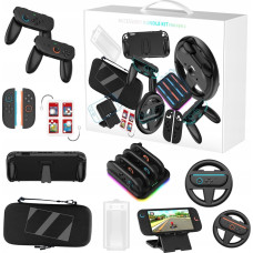 JYS Zestaw 14w1 Akcesoria Uchwyty Futerał Ładowarka Stojak Do Nintendo Switch 2 / Jys-ns2293