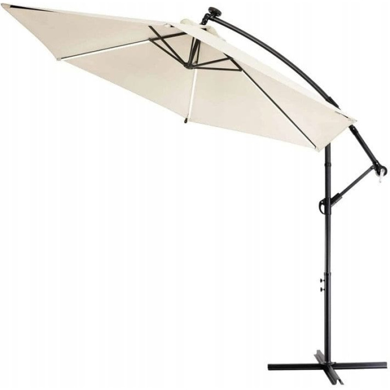 Extralink Black Forest | Parasol ogrodowy | na wysięgniku 3m duży beżowy
