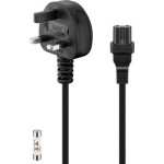 Goobay Kabel zasilający Goobay goobay Stromkabel UK Typ G->C7, Kabel 1,8 Meter - 93959