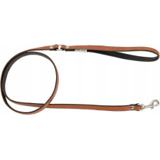 Collar Smycz sk�rzana dla psa, koniak/czarny, M-L, 20mm/120cm