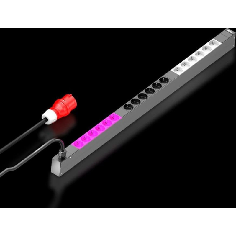 Rittal 7979.133, Basic, 0U, Three-phase, Vertical, Aluminium, Plastic, Black, Silver