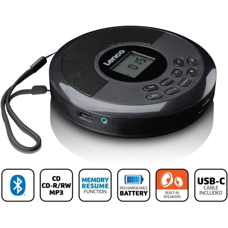 Lenco CD-340BK black