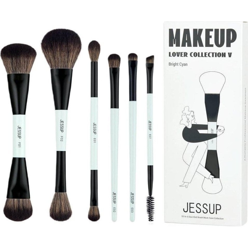 Jessup Duo-End Brush zestaw pędzli do makijażu T501 6szt.