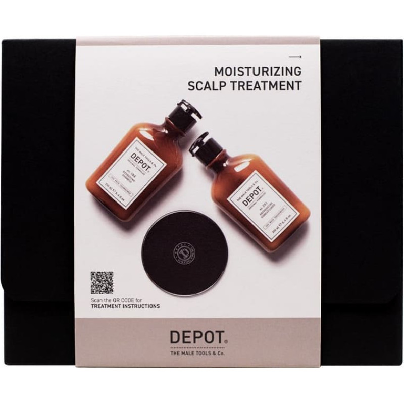 Depot Consumer Kit E Set Depot: 100 Hair Cleansing No. 103, Pro-Vitamin B5, Hair Shampoo, For Hydration, 250 ml + 200 Hair Treatments No. 201, Botanical Complex, Hair Conditioner, For Revitalizing, 250 ml For Men