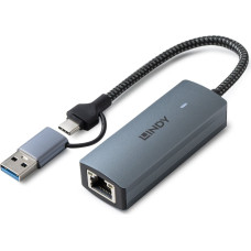 Lindy 43415 huby i koncentratory USB 3.2 Gen 2 (3.1 Gen 2) Type-C 5000 Mbit/s Szary
