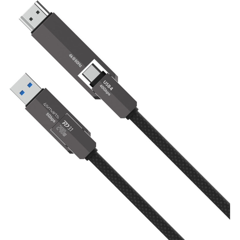 4Smarts Kabel 4smarts ComboCord USB4 HDMI 240W 1.5m czarny