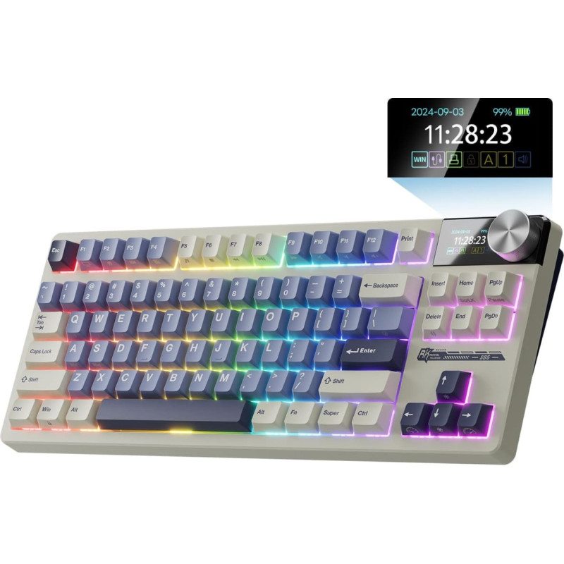 Royal Kludge RK S85 Horizon Blue Gaming Keyboard Beige switch
