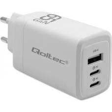 Qoltec GaN 65W charger,5V 20V 3A 3.35A,2xUSB,2xUSB C