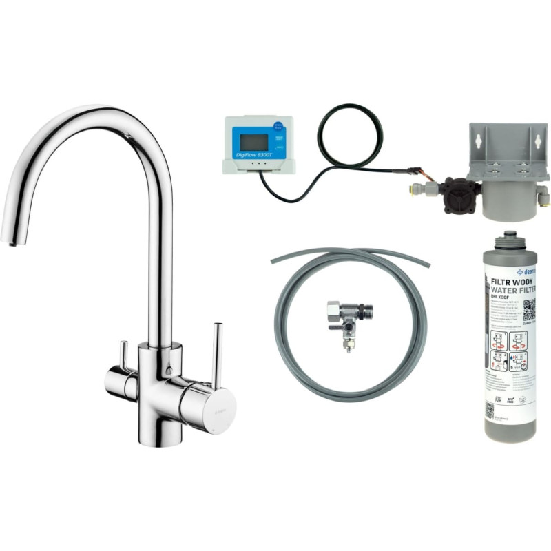 Deante Bateria kuchenna z zestawem do filtracji wody
