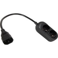 Jonex Przedłużacz do UPS 2-gniazda z/u 0,3m z wtykiem IEC C14 - PS-PCU 270