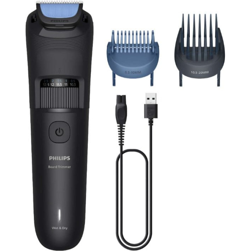 Philips Bārdas trimmeris 3000. sērija BT3620/15 Bārdas kopšana ar noapaļotiem asmeņu galiem