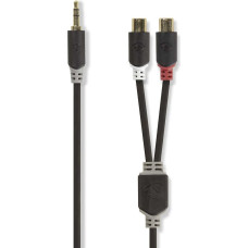 Nedis Adapteris Nedis 3.5mm M - 2x RCA F 0.2m 5412810265077 CABW22250AT02 (5412810265077)