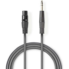 Nedis Kabelis Nedis XLR F - 6.35mm M 1.5m 5412810295616 COTH15110GY15 (5412810295616)