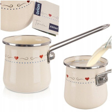 Noname Tygielek do Kawy Emaliowany 600 ml ORION TONCA Kremowy Indukcja