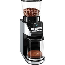 Melitta Młynek do kawy Melitta Melitta 1027-01 SST BK elektryczny młynek do kawy Calibra ze stożkowym młynkiem i wyświetlaczem LCD, a także zintegrowaną skalą, 39 ustawień mielenia, pojemność: 375 g, 160, czarny / stal nierdzewna