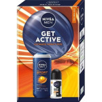 Noname NIVEA_SET Men Get Active Ultimate Impact Duo Sport 24h Fresh Effect żel pod prysznic 3w1 + Black & White Invisible 5w1 antyperspirant roll-on 50ml