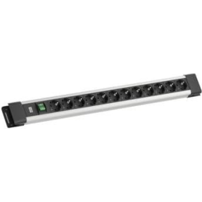 Bachmann CONNECTUS 12xCEE7/3, 1xswitch 2.0m CEE7/7 szary