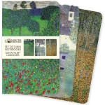 Flame Tree Publishing Zestaw 3 notatników Gustav Klimt Krajobrazy