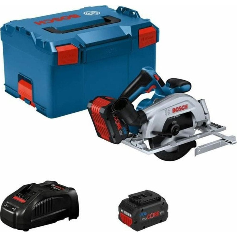 Bosch Bosch Cordless Circular Saw GKS 18V-57-2 Professional, 18V (blue/black, 2x Li-Ion battery ProCORE18V 5.5Ah, in L-BOXX)
