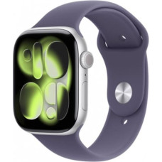 Apple Watch Series 11 GPS+Cellular 46mm Silver Aluminium Case with Purple Fog Sport Band - S/M