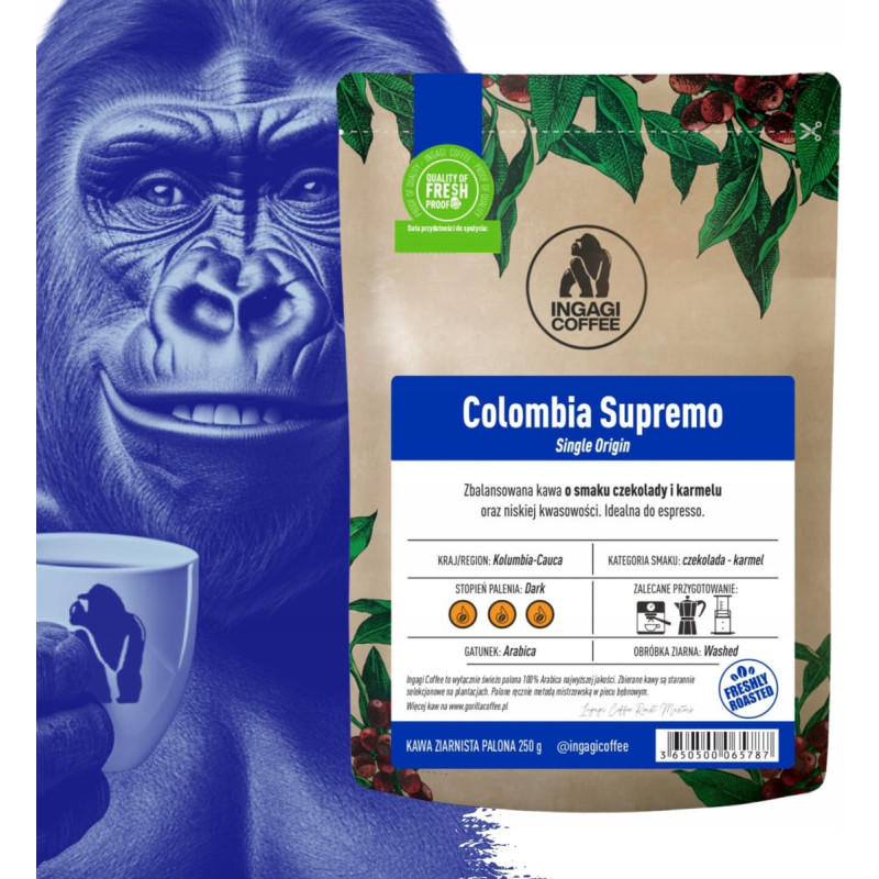 Noname Kawa ziarnista Ingagi Coffee Colombia Supremo 250g