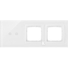 Kontakt-Simon ramka Panel dotykowa S54 Touch, 3 moduły, 2 poziome pola dotykowe + 2 otwory na akcesoria S54, biała perła DSTR3200/7