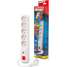 Acar Listwa zasilająca Acar Listwa surge protector F5 1,5m biały