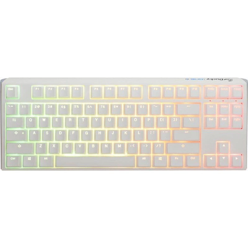 Ducky Klawiatura Ducky Ducky One 3 Classic Pure White TKL Gaming Tastatur, RGB LED - MX-Red