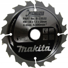 Makita Makita B-33532 SPECIALIZED Saw Blade 136x20x16Z