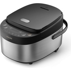 Philips Mini rice cooker | HD3093/80 3000 series | 600 W | 0.85 L | Number of programs 8 | Black/Stainless Steel
