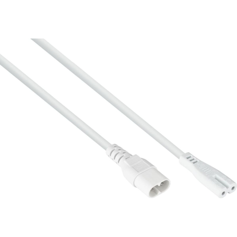 Noname Kabelmeister SK0870-W050 kabel zasilające Biały 5 m C8 panel IEC C7