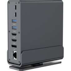 Gembird Adapter wieloportowy USB typ CF 15w1 koncentrator USB AF-porty v.2x2 + v.3x3 typ CF + HDMIx2 + DisplayPort + PD + czytnik