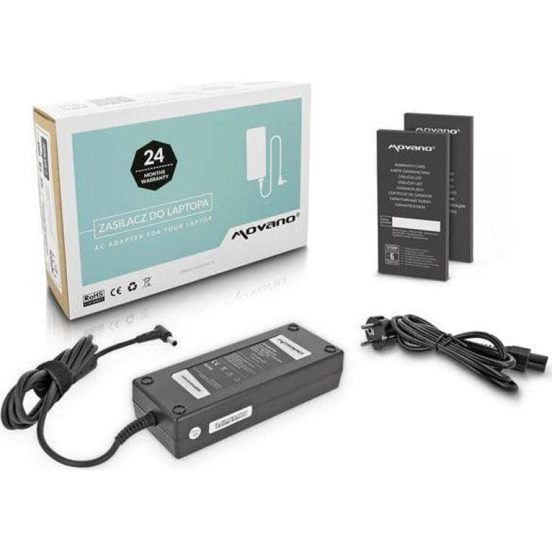 Movano Zasilacz do laptopa Movano 150 W, 3.7 mm, 7.7 A, 20 V (ZZ/AS2075D)