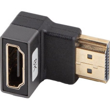 Lanberg Adapter AV Lanberg Adapter Lanberg HDMI(F)->HDMI(F) 8K kątowy dół aluminimum srebrny