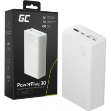 Green Cell Powerbank 30 000mAh, 22.5W, 4 ports, white