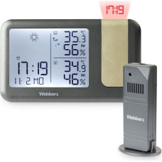 Meteo Stacja pogodowa Meteo STACJA POGODOWA Z DCF METEO WEBBER WS207 POGODYNKA PROJEKTOR LASEROWY