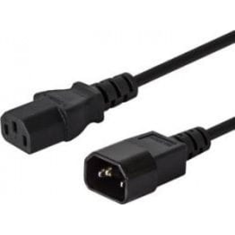 Elmak Kabel zasilający Elmak Przedłużacz kabla zasilającego C13/C14 Savio CL-99 1,2m, wielopak 10 szt.-SAVIO CL-99Z