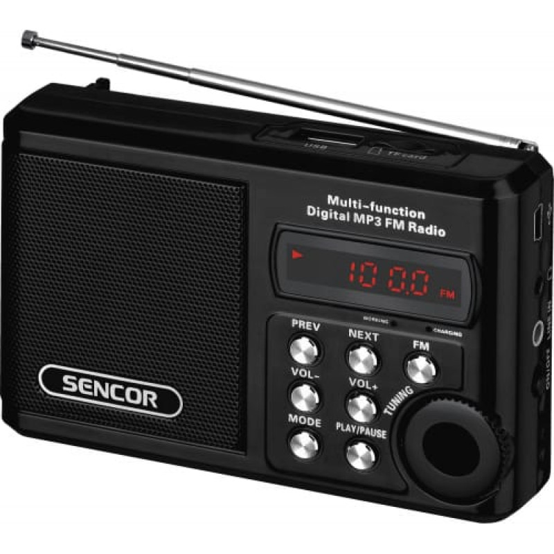 Sencor Portable radio SRD 215 B MP3, USB, SD
