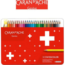 Caran D`arche Kredki CARAN D'ACHE Swisscolor, metalowe pudełko, 30 szt.